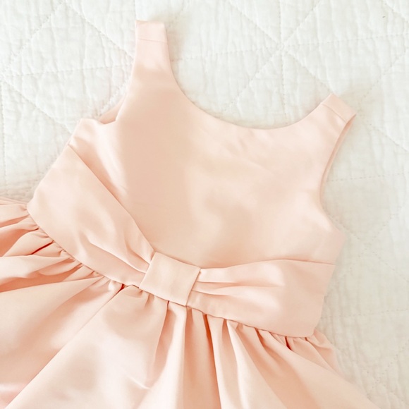 18-24 Months Janie & Jack Baby Satin Bow Waist Dress Petal Pink - Picture 2 of 8